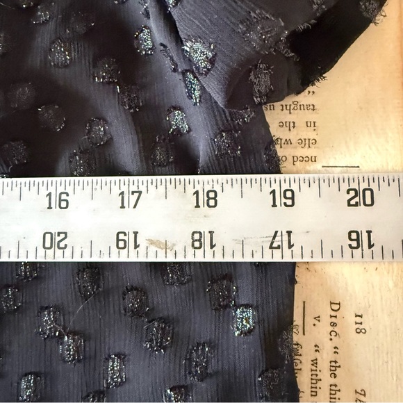 Madewell Couture Black Sheer Goth Short Sleeve Blouse, Size M - Picture 8 of 9